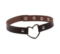 UxicRuya Gargantilla de Moda, Collar Ancho Ajustable con Cadena de Corazón de Amor, Accesorio de Cosplay, Joyería Suave, Regalo, CafÉ