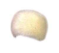 UxicRuya Gorro de Invierno Elegante de Piel Sintética Interior Afelpado y Cómodo Ajuste Elástico Cobertura Total Adecuado para Mujeres Chicas Regalos, Blanco