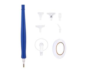 UxicRuya Herramientas de Arte DIY con Forma de Diamante, con Varias Puntas de Bolígrafo Y Accesorios Multiusos Y Versátiles, Azul, Individual