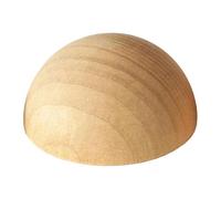 UxicRuya Media Bola de Madera para Manualidades, Madera Maciza, Decorativa, Accesorio de Mobiliario Sin Terminar, Herramienta de Cerámica Semicircular, 15cm