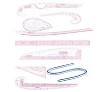 UxicRuya Regla Curva Francesa, Reglas Curvas para Vestidos, de Patrones, Regla de Costura de Sastre, Regla de Medición para Diseñadores Y Patronistas, 9 Piezas, Individual