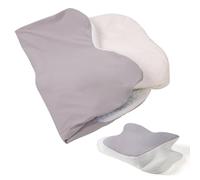 UXIETIN Funda de Almohada Cervical Compatible con Donama, Funda de Almohada Transpirable y Cómfortable, Gris, Estándar