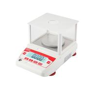 UXILAII SCIENTIFIC Balanza analítica de 500 g x 0,001 g, unidad GN ct, balanza electrónica de laboratorio, pantalla LCD para escuelas de laboratorio, joyería química con parabrisas de plástico