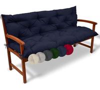 UXIPILBX Cojín para banco de exterior, cojín suave impermeable de 2 a 3 plazas, cojín para banco de jardín con respaldo, almohadilla gruesa para columpio, color azul, 100 x 50 x 50 cm