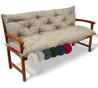 UXIPILBX Cojín para banco de exterior, cojín suave impermeable de 2 a 3 plazas, cojín para banco de jardín con respaldo, almohadilla gruesa para columpio, color caqui, 100 x 50 x 50 cm