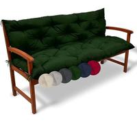 UXIPILBX Cojín para banco de exterior, cojín suave impermeable de 2 a 3 plazas, cojín para banco de jardín con respaldo, almohadilla gruesa para columpio, color verde, 150 x 50 x 50 cm