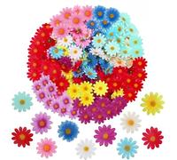 Uxney 110 Margaritas Artificiales de Colores 4 cm, 11 Colores Diferentes, Flores Artificiales para Cementerio, Manualidades, decoración Tartas, Bodas, Centro de Mesa (Colores Variados)