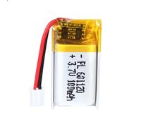 Uxney Batería de 3,7 V 100 mAh 601120 de polímero de litio de iones de litio con conector de 2 PH con 2 mm de tamaño de cuadrícula