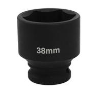 Uxney Casquillo de Impacto 1/2" 38mm 6 Caras, Acero Cr-Mo, Corto para Llave de Impacto, Ideal para Talleres Mecánicos