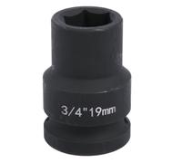 Uxney Casquillo de Impacto 3/4" 19mm 6 Caras, Acero Cr-Mo, Corto para Llave de Impacto, Ideal para Talleres Mecánicos