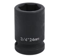 Uxney Casquillo de Impacto 3/4" 24mm 6 Caras, Acero Cr-Mo, Corto para Llave de Impacto, Ideal para Talleres Mecánicos