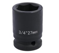 Uxney Casquillo de Impacto 3/4" 27mm 6 Caras, Acero Cr-Mo, Corto para Llave de Impacto, Ideal para Talleres Mecánicos