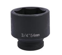 Uxney Casquillo de Impacto 3/4" 54mm 6 Caras, Acero Cr-Mo, Corto para Llave de Impacto, Ideal para Talleres Mecánicos