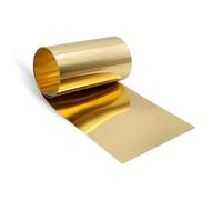 Uxney Lámina de latón, placa de latón, láminas de latón doradas Rollo de lámina de latón de 1000 mm x 150 mm x 0,5 mm para manualidades, reparaciones eléctricas y proyectos de bricolaje.