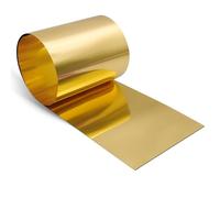 Uxney Lámina de latón, placa de latón, láminas de latón doradas Rollo de lámina de latón de 1000 mm x 200 mm x 0,2 mm para manualidades, reparaciones eléctricas y proyectos de bricolaje.