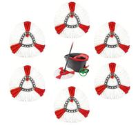 Uxreoib 6 cabezales de limpiaparabrisas, cabezales de limpiaparabrisas intercambiables, compatibles con mopas de repuesto, lavables a máquina, se pueden usar en seco y mojado, eliminan el 99% de las