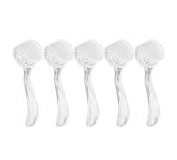 Uxsiya 5 cepillos ligeros para polvo de uñas, suaves y agradables a la piel, herramienta de manicura para principiantes (blanco)