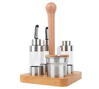Uxsiya Juego de tarros de Especias, Botella de condimento fácil de almacenar Material Premium fácil de Limpiar para cocinar para Rellenar el condimento(Cuadrado)