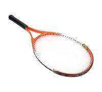 Uxsiya Raquetas de tenis para adultos,pack de 2 raquetas de tenis resistentes y duraderas para principiantes raquetas de tenis de aleación de aluminio alta elasticidad para principiantes (naranja)