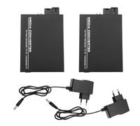 Uxsjakjsd 1 Par de Transceptores Ethernet Gigabit de Fibra Óptica A RJ45 Monomodo de Fibra Óptica, 20 Km, Enchufe UE. EU Plug