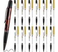 Uxsjakjsd 12-Pack Woodturning Pen Kit Including 7mm Slim Pens With Refills And Blanks For Lathe Turning, Kit For DIY Crafts. A
