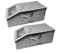 Uxsjakjsd 2 Piezas de Almacenamiento Apilable para Gorras de Béisbol, con Capacidad para hasta 24 Gorras, Organizador de Sombreros para Armario, Cajas para Sombreros con Cartón