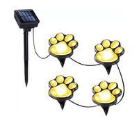 Uxsjakjsd 4 Luces LED Solares con Forma de Garra de Perro para Decoración de Paisajes, Luces Enterradas, Luz Cálida.