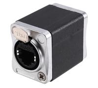 Uxsjakjsd Adaptador de Extensión Ethernet RJ45, Conector Pasante, CAT6 STP, Conector Recto Hembra Blindado, Convertidor B