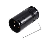 Uxsjakjsd Adaptador de Soldadura para Micrófono XLR Macho A Macho/Hembra A Hembra, Compacto, de 3 Pines, con Carcasa Negra, Conector XLR Macho