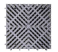 Uxsjakjsd Alfombrilla Multifunción para Garaje, 2 Unidades, para Lavadero de Coches, con Rejilla de Unión para Embellecer el Coche, para Balcón, Tienda, Color Gris