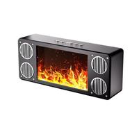 Uxsjakjsd Altavoz Bluetooth Estéreo Panorámico de 360° con Sonido Envolvente y Efecto Chimenea de Llama. Subwoofer HiFi para el Hogar. Compatible con Reproducción TF, USB y AUX.