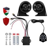 Uxsjakjsd Bocina Electrónica Universal de 12 V, Controlador Musical de 10 Sonidos, Trompetas de Caracol, Accesorios Eléctricos para Automóviles.