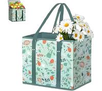 Uxsjakjsd Bolsas de Supermercado Zealburst, Reutilizables, de Gran Capacidad, Plegables, No Tejidas, para Picnic, con Fondo Reforzado y Asas.