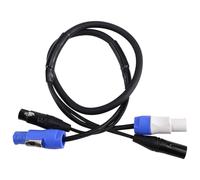 Uxsjakjsd Cable Combinado Flexible Powercon de 1 M, XLR DMX512, 3 X 1,5 Mm, para Iluminación de Escenario, Cabezal Móvil.