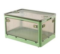 Uxsjakjsd Caja de Almacenamiento Plegable con Ruedas, Gran Capacidad, Transparente, Apilable, Impermeable, para Organización del Hogar