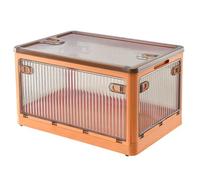 Uxsjakjsd Caja de Almacenamiento Plegable de Gran Capacidad, Transparente, Impermeable, con Ruedas, Apilable para Uso en Armarios y Organización del Hogar C