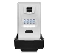 Uxsjakjsd Caja de Llaves con Cerradura para Exteriores, con Diales Iluminados, Resistente, Impermeable, con Combinación, para Guardar Llaves en la Pared.