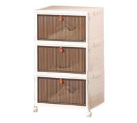 Uxsjakjsd Cajas de Almacenamiento Apilables de 3/4 Niveles con Tapa, de Polipropileno Resistente, Plegables, para Juguetes y Ropa A