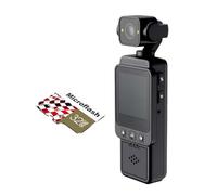 Uxsjakjsd Cámara Digital WiFi HD 1080P con Lente Giratoria de 270°, 32 GB, para Deportes Al Aire Libre, Mini Grabadora de Mano para Fuerzas del Orden.