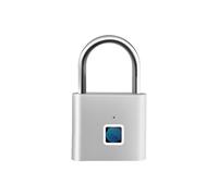 Uxsjakjsd Cerradura de Huella Dactilar Impermeable, Sin Llave, con Control por Aplicación, Antirrobo, Inteligente, con Candado y Cerradura Electrónica Plateada.