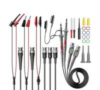 Uxsjakjsd CKT014 Kit de Sondas Universales para Osciloscopio con Accesorios, 100 MHz, 1 X 10 X, con Cables de Prueba BNC y Sonda Perforadora.