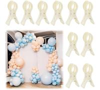 Uxsjakjsd Clips de Plástico Transparente para de Globos, 10 Piezas, Abrazaderas de Resorte Grandes de 3,5 Pulgadas, Clip de Fondo Resistente para Kit de de Globos B