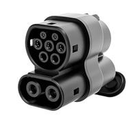 Uxsjakjsd Conector de Carga del Adaptador EV CCS1 A CCS2, Adaptador CA+CC 250A, Adaptador de Carga Rápida para EV