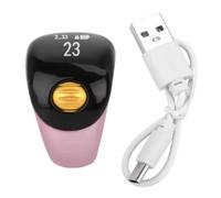 Uxsjakjsd Contador de Dedo Portátil Tipo Anillo con Forma de Bola, Tipo C, Recargable, Ajustable, con Pantalla OLED, Minicontador con Batería y Pantalla B