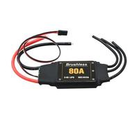 Uxsjakjsd Controlador de Velocidad ESC Sin Escobillas RC de 80 A, 2-6S con UBEC de 5 V y 5 A para Cuadricóptero FPV, Avión y Helicóptero RC.
