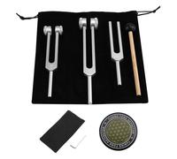Uxsjakjsd Diapasones para Sanación de 128 Hz, 256 Hz y 512 Hz, Dispositivos de Terapia de Sonido Activadores, Instrumentos de Sanación para Chakras.