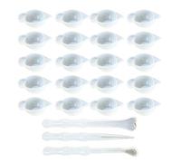 Uxsjakjsd Dispensador de Tazas de Silicona Moldeables de 23 Piezas, Mini Tazón Medidor con Cuchara y Varilla para Mezclar, Adornos, Accesorios y Gadgets.