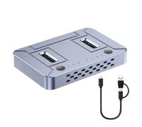 Uxsjakjsd Estación de Acoplamiento para Clonación de SSD M.2 NVME NGFF de Doble Bahía, 20 Gbps, USB 3.2 GEN2, Tipo C, Clonador/Duplicador Sin Conexión, Carcasa NVME PCIE.