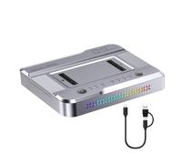 Uxsjakjsd Estación de Acoplamiento para SSD M.2 NVME NGFF de Doble Bahía con RGB, USB 3.2 GEN2 Tipo C, Transferencia de Datos de 20 Gbps, Clonador y Duplicador Sin Conexión.