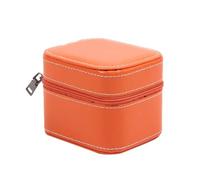 Uxsjakjsd Estuche de Viaje de para Relojes, Portátil, con Cojín Extraíble, Color Naranja
